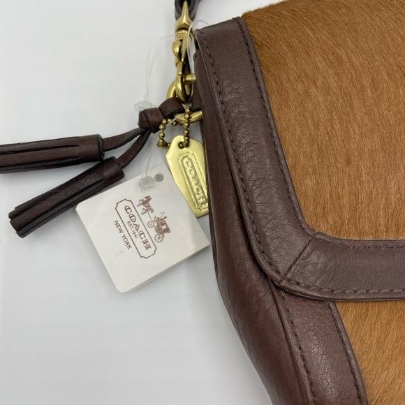 NEW COACH LEGACY BROWN HAIRCALF HANDBAG PURSE WRISTLET NWT $398 - Picture 6 of 8
